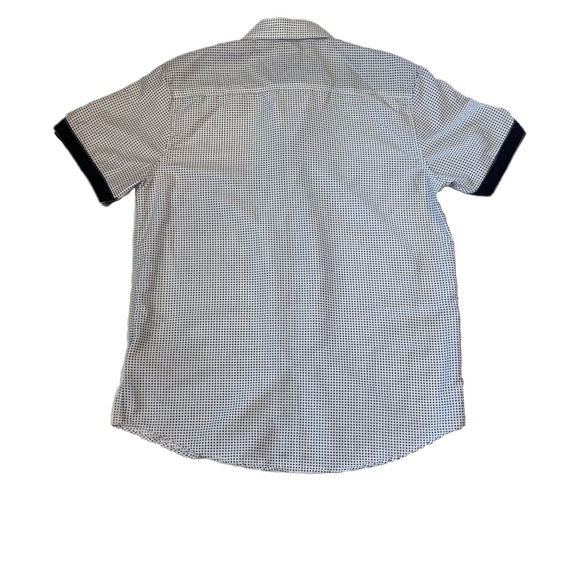 Vertical Sport Men's Button Down White &Navy Shirt - Picture 5 of 5